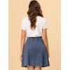 imageAllegra K Womens High Waisted ALine Flared Casual Denim SkirtLight Blue