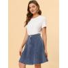 imageAllegra K Womens High Waisted ALine Flared Casual Denim SkirtLight Blue