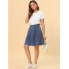 imageAllegra K Womens High Waisted ALine Flared Casual Denim SkirtLight Blue