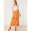 imageAllegra K Womens Saint Patricks Day Long Skirts Elastic Waist Swing ALine Lace Insert Maxi SkirtOrange