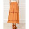imageAllegra K Womens Saint Patricks Day Long Skirts Elastic Waist Swing ALine Lace Insert Maxi SkirtOrange