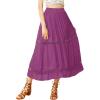 imageAllegra K Womens Saint Patricks Day Long Skirts Elastic Waist Swing ALine Lace Insert Maxi SkirtPurple