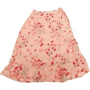 imageAllegra K Womens Floral Midi Skirts Summer Ruffle High Waist Flowy ALine Split Knee Length SkirtLight Pink