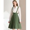 imageAllegra K Womens Cute Suspender Skirt High Waist Overall Corset Skater Skirt Short Mini DressArmy Green