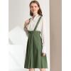 imageAllegra K Womens Cute Suspender Skirt High Waist Overall Corset Skater Skirt Short Mini DressArmy Green