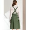 imageAllegra K Womens Cute Suspender Skirt High Waist Overall Corset Skater Skirt Short Mini DressArmy Green