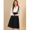 imageAllegra K Womens Cute Suspender Skirt High Waist Overall Corset Skater Skirt Short Mini DressBlack