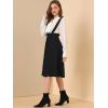 imageAllegra K Womens Cute Suspender Skirt High Waist Overall Corset Skater Skirt Short Mini DressBlack