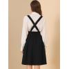 imageAllegra K Womens Cute Suspender Skirt High Waist Overall Corset Skater Skirt Short Mini DressBlack