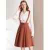 imageAllegra K Womens Cute Suspender Skirt High Waist Overall Corset Skater Skirt Short Mini DressBrown