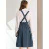 imageAllegra K Womens Cute Suspender Skirt High Waist Overall Corset Skater Skirt Short Mini DressDark Blue