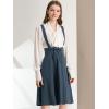 imageAllegra K Womens Cute Suspender Skirt High Waist Overall Corset Skater Skirt Short Mini DressDark Blue