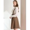 imageAllegra K Womens Cute Suspender Skirt High Waist Overall Corset Skater Skirt Short Mini DressDark Brown