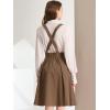 imageAllegra K Womens Cute Suspender Skirt High Waist Overall Corset Skater Skirt Short Mini DressDark Brown