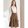imageAllegra K Womens Cute Suspender Skirt High Waist Overall Corset Skater Skirt Short Mini DressDark Brown