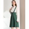 imageAllegra K Womens Cute Suspender Skirt High Waist Overall Corset Skater Skirt Short Mini DressDark Green