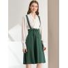 imageAllegra K Womens Cute Suspender Skirt High Waist Overall Corset Skater Skirt Short Mini DressDark Green