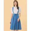 imageAllegra K Womens Cute Suspender Skirt High Waist Overall Corset Skater Skirt Short Mini DressLake Blue