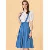 imageAllegra K Womens Cute Suspender Skirt High Waist Overall Corset Skater Skirt Short Mini DressLake Blue