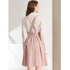 imageAllegra K Womens Cute Suspender Skirt High Waist Overall Corset Skater Skirt Short Mini DressLight Pink