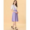 imageAllegra K Womens Cute Suspender Skirt High Waist Overall Corset Skater Skirt Short Mini DressViolet