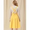 imageAllegra K Womens Cute Suspender Skirt High Waist Overall Corset Skater Skirt Short Mini DressYellow