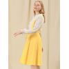 imageAllegra K Womens Cute Suspender Skirt High Waist Overall Corset Skater Skirt Short Mini DressYellow