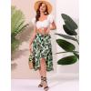 imageAllegra K Floral Skirt for Womens Hawaiian Tropical Beach Boho Wrap Midi SkirtBlack