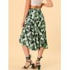 imageAllegra K Floral Skirt for Womens Hawaiian Tropical Beach Boho Wrap Midi SkirtBlack