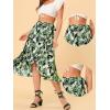 imageAllegra K Floral Skirt for Womens Hawaiian Tropical Beach Boho Wrap Midi SkirtBlack