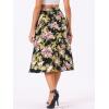 imageAllegra K Floral Skirt for Womens Hawaiian Tropical Beach Boho Wrap Midi SkirtBlack Pink