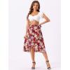 imageAllegra K Floral Skirt for Womens Hawaiian Tropical Beach Boho Wrap Midi SkirtDeep Red