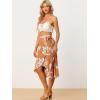 imageAllegra K Floral Skirt for Womens Hawaiian Tropical Beach Boho Wrap Midi SkirtOrange