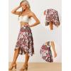 imageAllegra K Floral Skirt for Womens Hawaiian Tropical Beach Boho Wrap Midi SkirtRed