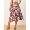 imageAllegra K Floral Skirt for Womens Hawaiian Tropical Beach Boho Wrap Midi SkirtRed