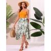 imageAllegra K Floral Skirt for Womens Hawaiian Tropical Beach Boho Wrap Midi SkirtWhite