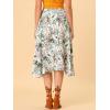 imageAllegra K Floral Skirt for Womens Hawaiian Tropical Beach Boho Wrap Midi SkirtWhite