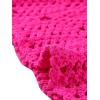 imageAllegra K Womens 2 Pieces Bikini Set Hollow Out Cami Top Mini Skirt Summer Beach Crochet Knit SetsHot Pink