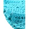 imageAllegra K Womens 2 Pieces Bikini Set Hollow Out Cami Top Mini Skirt Summer Beach Crochet Knit SetsLight Blue