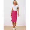 imageAllegra K Womens Casual Jean Skirt High Waist Back Slit Stretch Denim SkirtsHot Pink