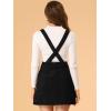 imageAllegra K Womens Corduroy Overall Strap Braces Button Decor Vintage Suspender SkirtBlack