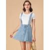 imageAllegra K Womens Denim Skirt Overall Adjustable Strap Braces Mini Suspender Washed Jean SkirtsBlue