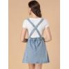 imageAllegra K Womens Denim Skirt Overall Adjustable Strap Braces Mini Suspender Washed Jean SkirtsBlue