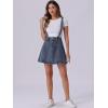 imageAllegra K Womens Denim Skirt Overall Adjustable Strap Braces Mini Suspender Washed Jean SkirtsRetro Blue