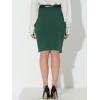 imageAllegra K Womens High Waist Pencil Skirt with Belt Slit Hem Office Business Bodycon Skirts