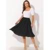 imageAllegra K Womens Valentines Day Date Dinner Flowy ALine Elastic Waist Flare Swing Midi SkirtBlack