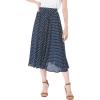 imageAllegra K Womens Valentines Day Date Dinner Flowy ALine Elastic Waist Flare Swing Midi SkirtBlue