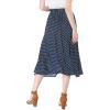 imageAllegra K Womens Valentines Day Date Dinner Flowy ALine Elastic Waist Flare Swing Midi SkirtBlue