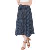 imageAllegra K Womens Valentines Day Date Dinner Flowy ALine Elastic Waist Flare Swing Midi SkirtBlue