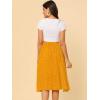 imageAllegra K Womens Valentines Day Date Dinner Flowy ALine Elastic Waist Flare Swing Midi SkirtYellow